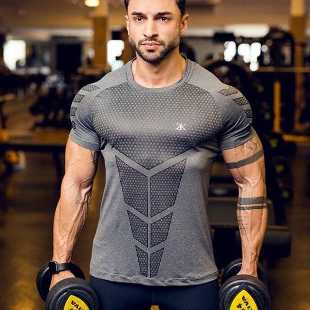 Men's Compression Quick dry short sleeve T-shirt