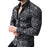 Fashion Men Long Sleeve Floral Print Shirt
