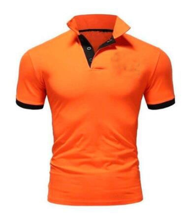 Mens Polo Shirt 2019 New Summer Short Sleeve Turn-over Collar Slim Tops Casual Breathable Solid Color Business Shirt