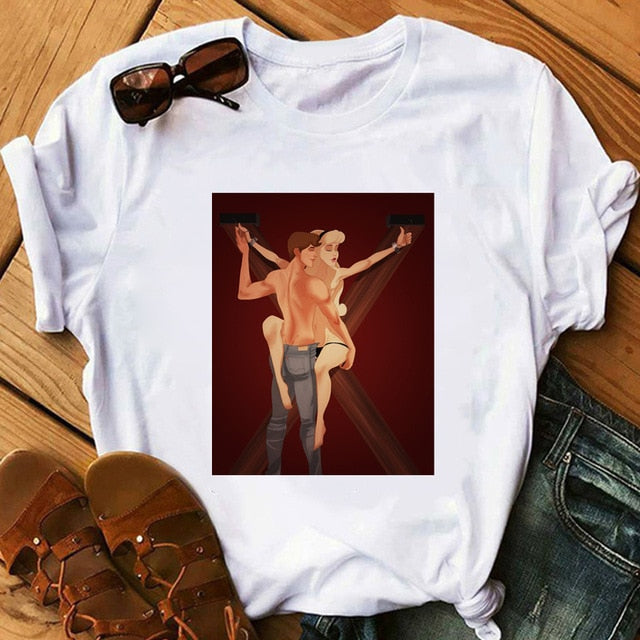 Women's Tshirt Aladdin Jasmin Romantic Night Funny T Shirt Girl Fitness Summer O-Neck Casual Short Sleeve Camiseta Mujer Lady