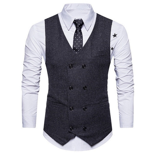 Casual Slim Fit Groomsmen Three-Piece Blazer Suit