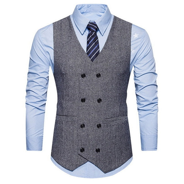 Casual Slim Fit Groomsmen Three-Piece Blazer Suit