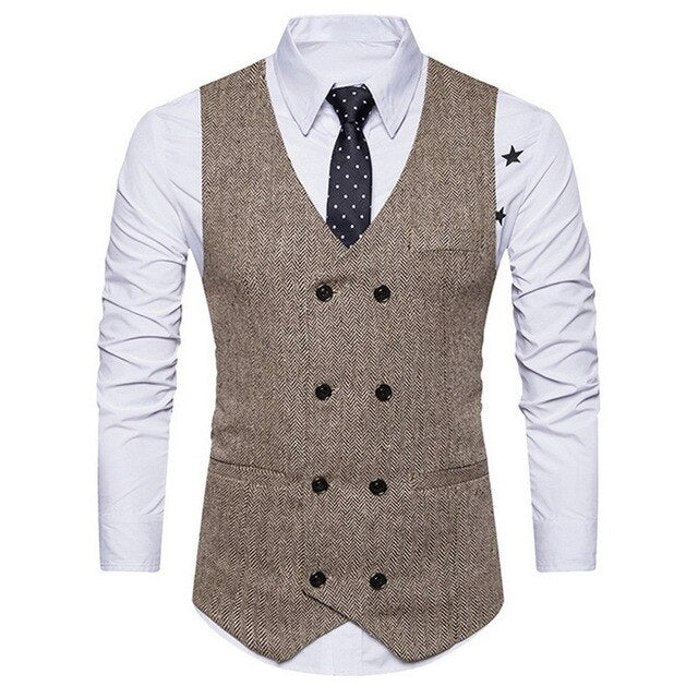 Casual Slim Fit Groomsmen Three-Piece Blazer Suit