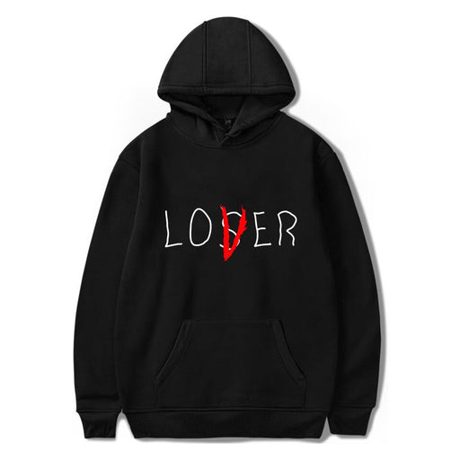 Lover Loser Printed Hoodie Vintage Vogue