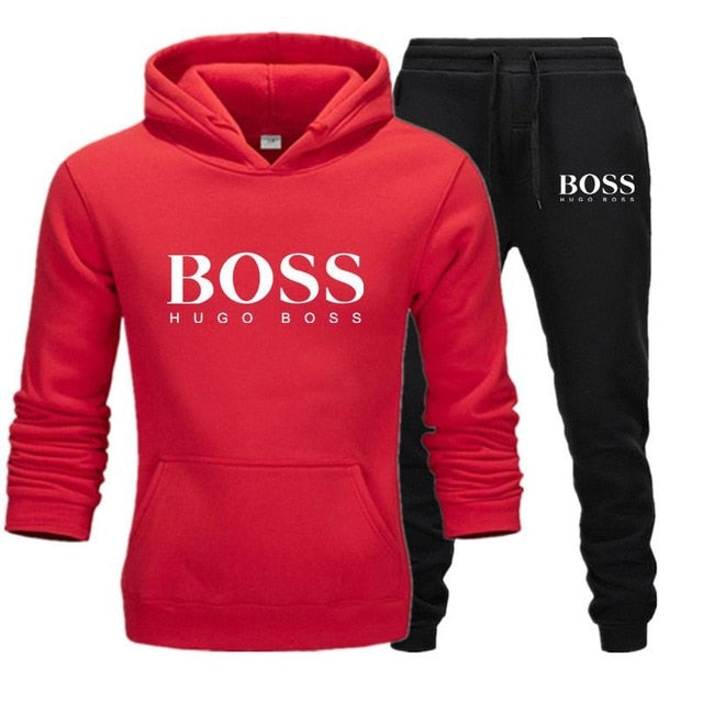 Men's Boss Letter Print Tracksuits