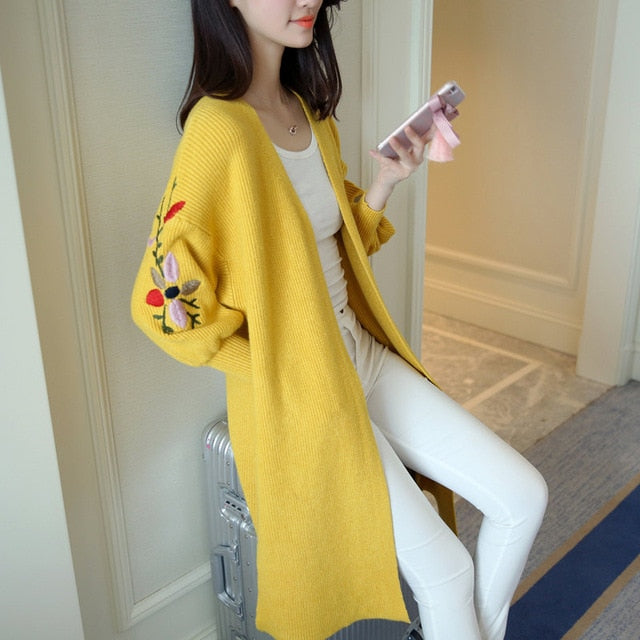 Women Long Sweater Cardigan