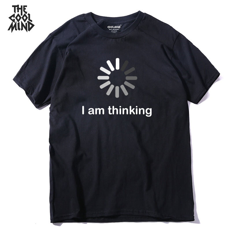 COOLMIND I'm thinking printed men T shirt