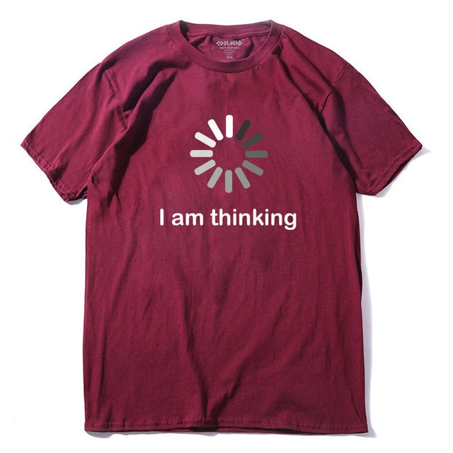 COOLMIND I'm thinking printed men T shirt