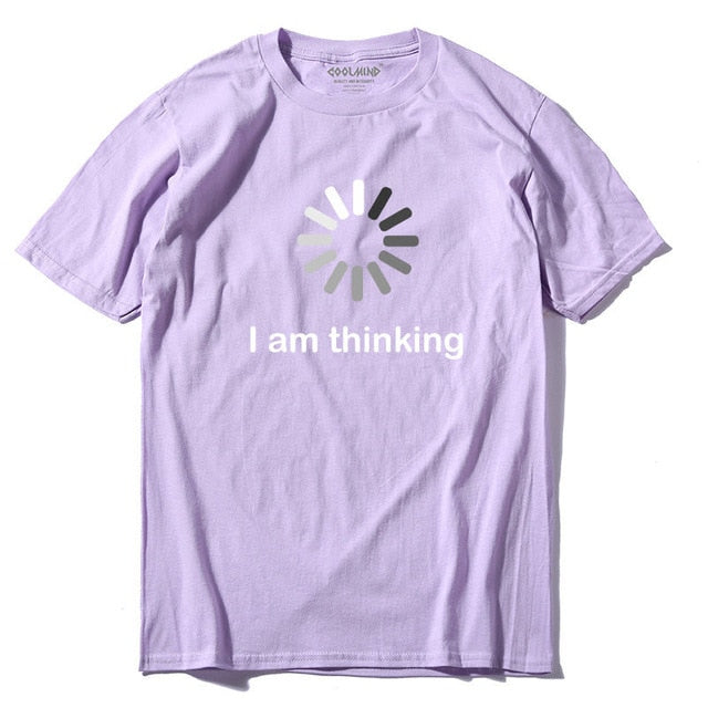 COOLMIND I'm thinking printed men T shirt