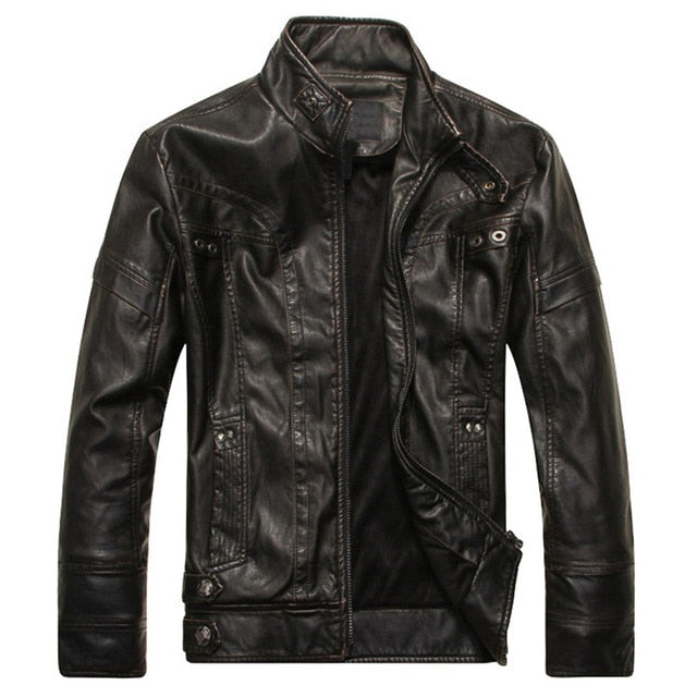 Mountainskin New Men's Leather Jackets Motorcycle PU Jacket Male Autumn Casual Leather Coats Slim Fit Mens Brand Clothing SA562