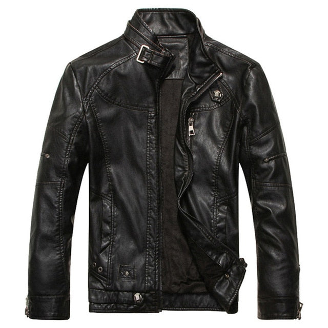 Mountainskin New Men's Leather Jackets Motorcycle PU Jacket Male Autumn Casual Leather Coats Slim Fit Mens Brand Clothing SA562