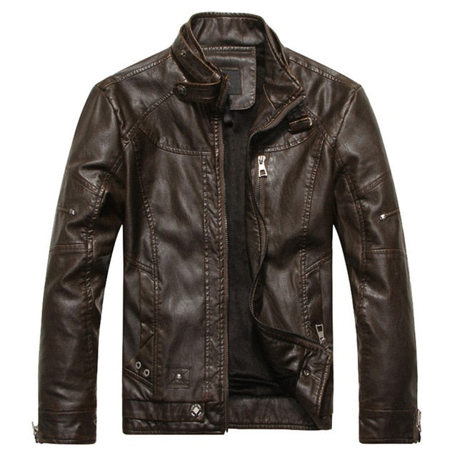 Mountainskin New Men's Leather Jackets Motorcycle PU Jacket Male Autumn Casual Leather Coats Slim Fit Mens Brand Clothing SA562