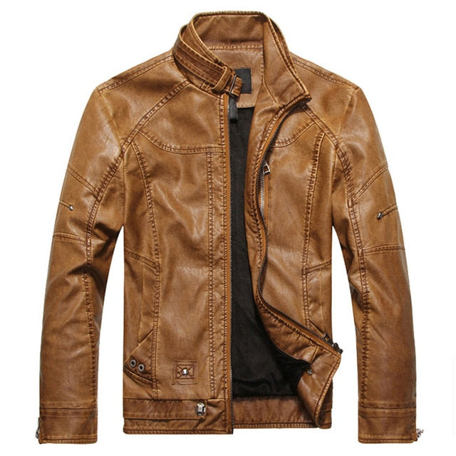 Mountainskin New Men's Leather Jackets Motorcycle PU Jacket Male Autumn Casual Leather Coats Slim Fit Mens Brand Clothing SA562