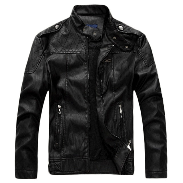 Mountainskin New Men's Leather Jackets Motorcycle PU Jacket Male Autumn Casual Leather Coats Slim Fit Mens Brand Clothing SA562