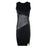 Elegant Slim Faux Leather Splice Dress