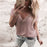 Casual Solid Lace V-neck Chiffon Blouse