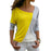 Casual Skew Collar Patchwork Shirt