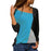 Casual Skew Collar Patchwork Shirt