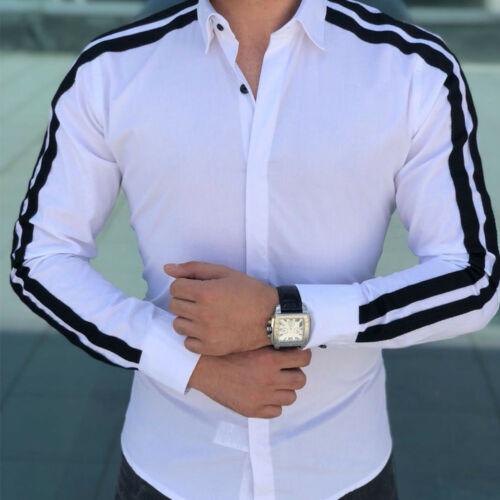 Fashion Men Shirts Business Shirt Long Sleeve Slim Fit